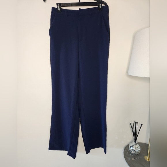 Forever 21 Contemporary Navy Wide-Leg Pants - Picture 9 of 14